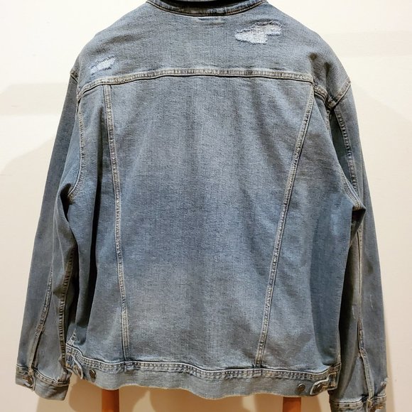 Distressed Jean Jacket Old Navy XXL - Picture 8 of 8